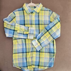 Mayoral Blue and Yellow Plaid Shirt